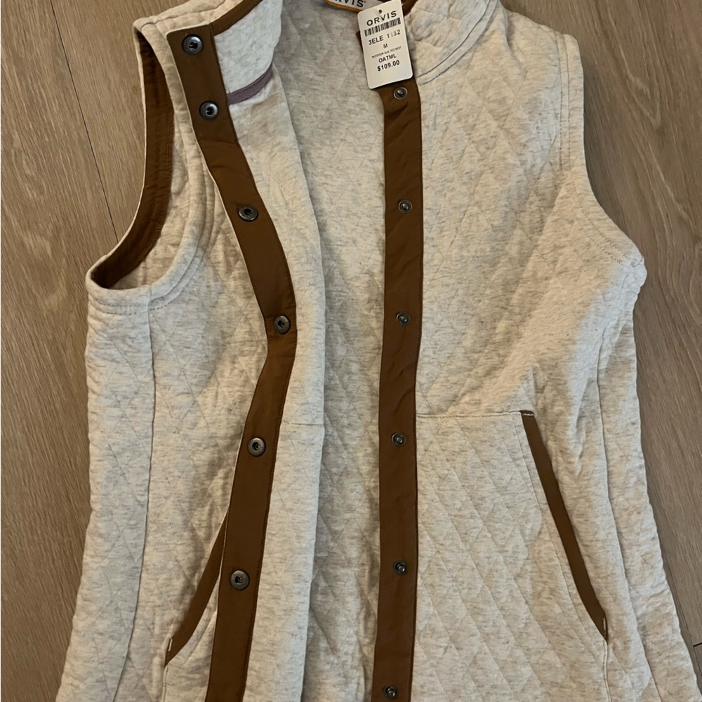 Brand new orvis cream vest never worn